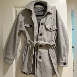 Zara grey shacket.